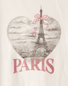 Girls Paris Long-Sleeve Graphic Tee - Ivory, image 2 of 3 slides