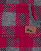 Baby Plaid Fleece Jumpsuit, image 2 of 3 slides