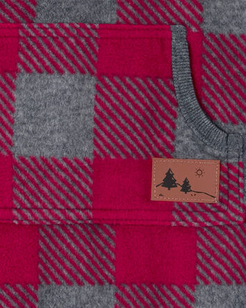 Baby Plaid Fleece Jumpsuit, 
