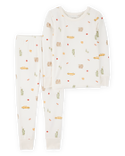 Toddler New York City Print PurelySoft 2-Piece Pajamas - Ivory, image 1 of 5 slides