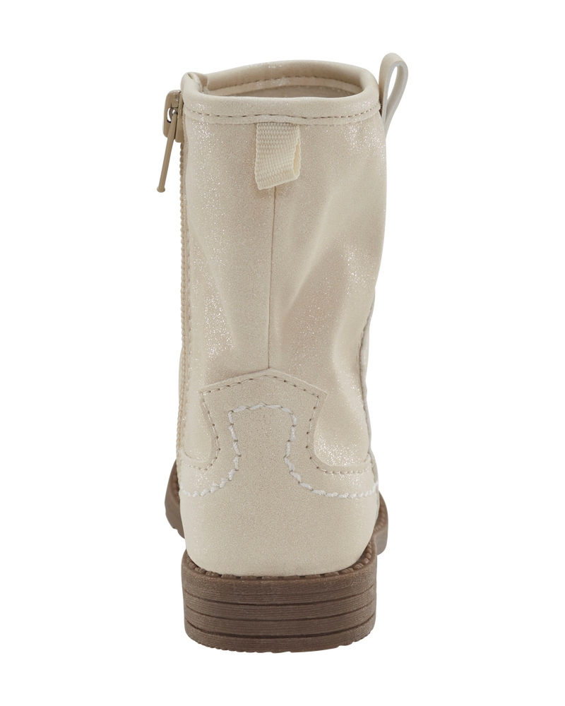 Toddler Cowgirl Boots - White, image 3 of 7 slides