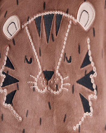 Toddler Boy Tiger Print DreamPlush Long-Sleeve Snug Fit 2-Piece Pajamas - Brown, 