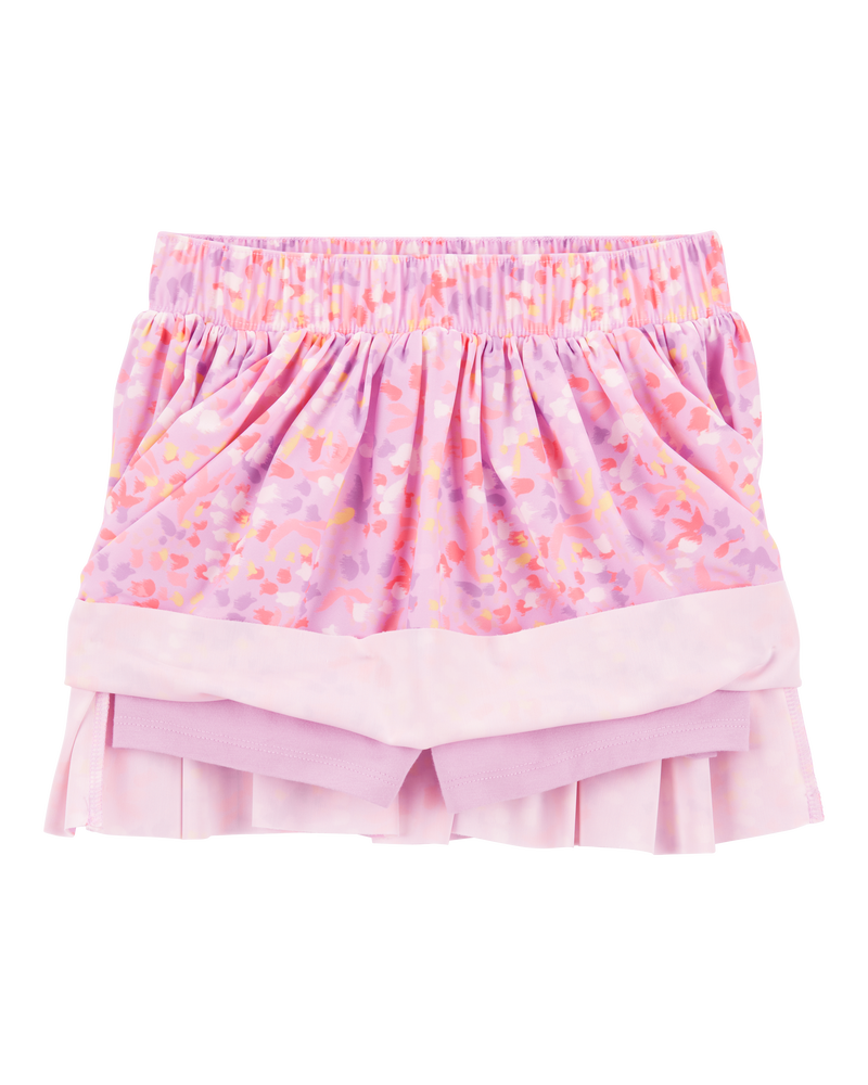 Kid 2-Piece Floral Active Racerback Tank & Stretch Skort Set, image 7 of 7 slides