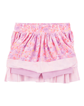 Kid Floral Stretch Skort - Pink, 