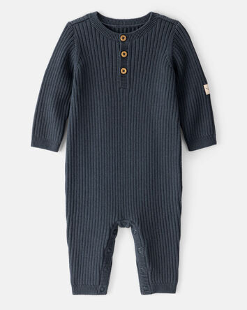 Baby Button-Down Sweater Jumpsuit, 