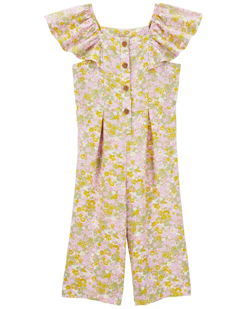 Toddler Floral Jumpsuit, image 1 of 4 slides