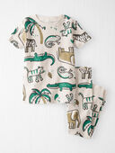 Jungle Animals Print - Toddler Organic Cotton Pajamas Set
