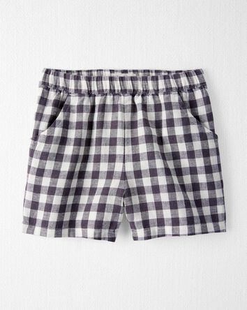 Toddler Gingham Shorts Made With Linen and LENZING™ ECOVERO™ , 