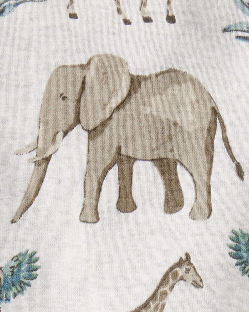 Kid Safari Print Organic Cotton 2-Piece Pajamas, image 3 of 5 slides