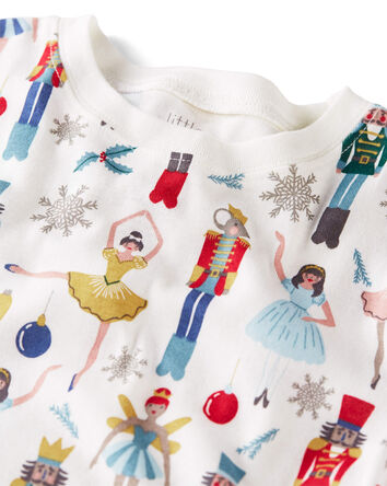 Kid Organic Cotton Pajamas Set in Holiday Nutcracker, 