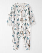 Baby Organic Cotton Safari-Print Sleep & Play Pajamas, image 1 of 4 slides