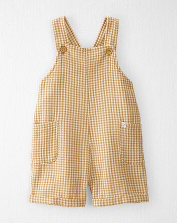 Toddler Organic Cotton Gauze Shortall in Yellow, 