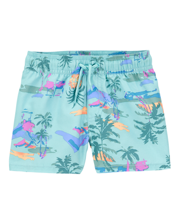 Toddler Boy Tropical-Print Pull-On Swim Trunks, 