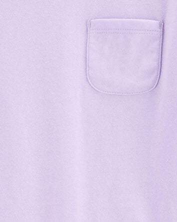 Kid Solid Short-Sleeve Fashion Top - Purple, 