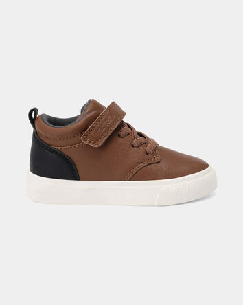 Toddler Boy High-Top Casual Shoes - Brown, 