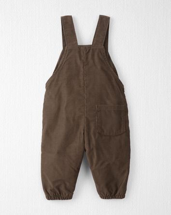 Baby Organic Cotton Corduroy Overalls in Brown, 