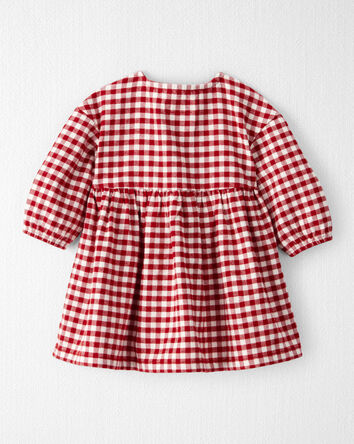 Baby Girl Organic Cotton Flannel Dress, 