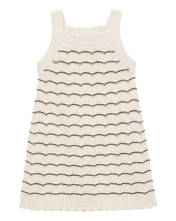 Baby Striped Crotchet Knit Tank Dress, 