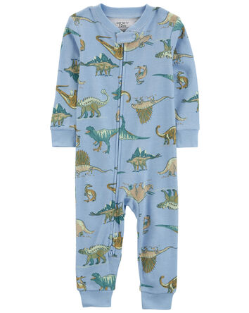 1-Piece Dinosaur 100% Snug Fit Cotton Footless Pajamas, 