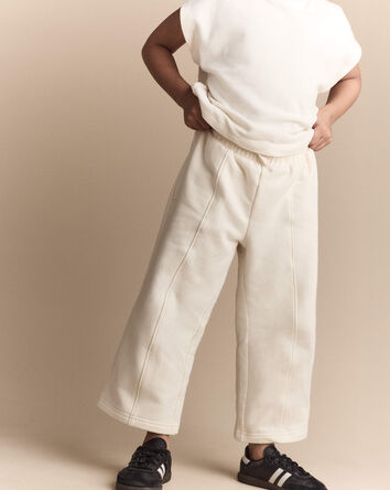 Toddler Girl Linda Wide Leg Pant - Cream, 