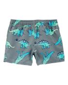 Toddler Dinosaur Swim Trunks - Green, image 2 of 4 slides