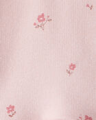 Baby Girl French Terry Dress Made with Organic Cotton in Blush Petals Print, image 5 of 7 slides