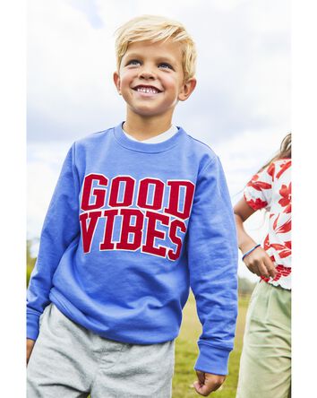 Kid Good Vibes Pullover Sweatshirt, 