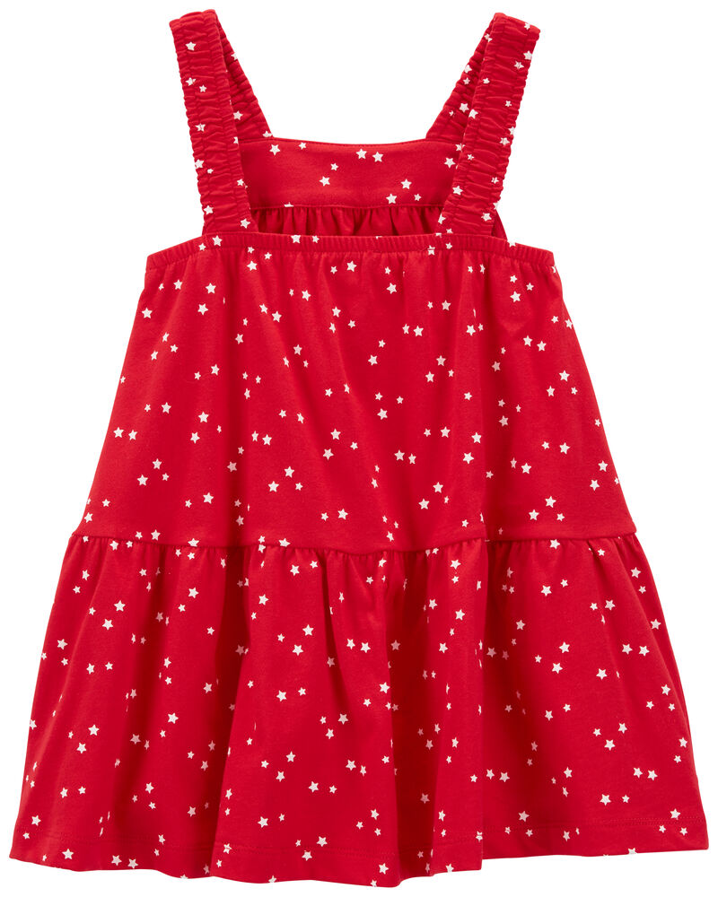 Toddler Star Print Midi Dress, image 2 of 3 slides