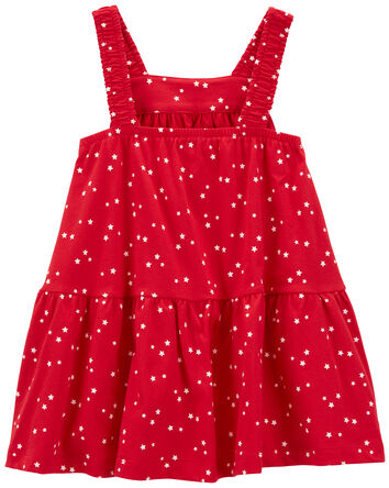 Toddler Star Print Midi Dress, 