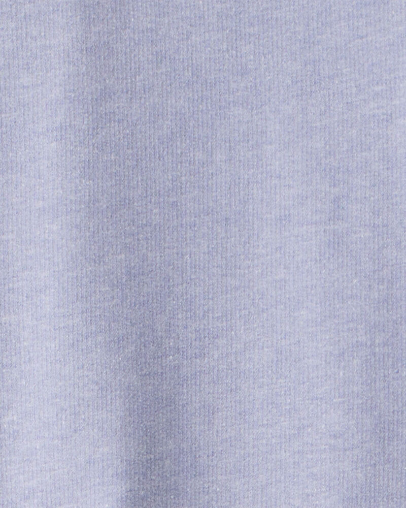 Girls 2-Piece French Terry Long-Sleeve Tee & Pant Set - Blue, image 3 of 4 slides