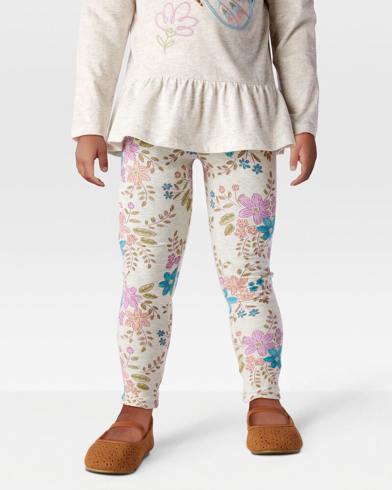 Toddler Girl Floral Stretch Leggings - Floral, image 1 of 7 slides