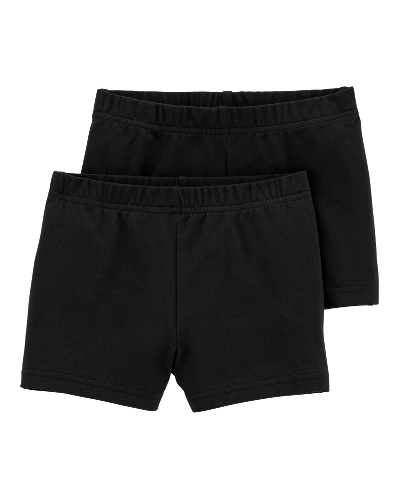 Baby Girl 2-Pack Tumbling Shorts - Black, image 1 of 4 slides