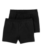 Baby Girl 2-Pack Tumbling Shorts - Black, image 1 of 4 slides