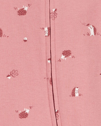 Baby Hedgehog 2-Way Zip Cotton Footie Sleep & Play Pajamas, 