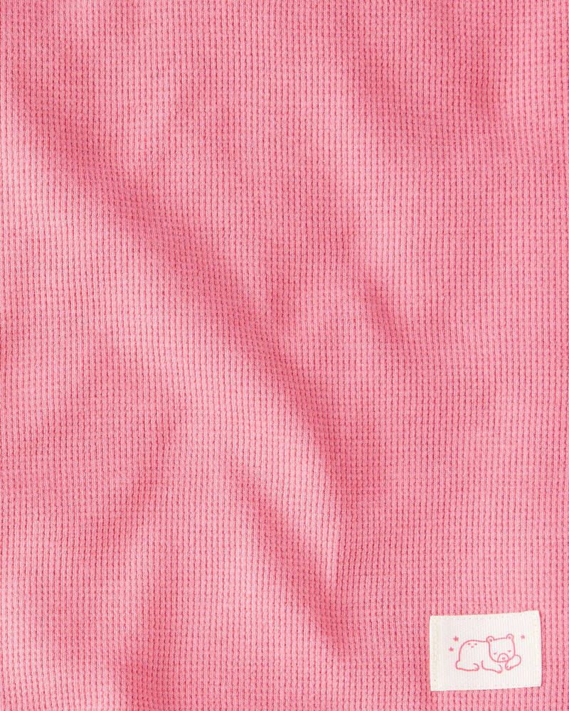 Baby 2-Pack Waffle Knit Blankets - Pink, image 3 of 3 slides