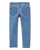 Baby Medium Wash Elastic-Waist Jeggings, image 2 of 4 slides