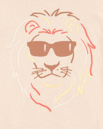 Toddler Lion Short-Sleeve Graphic Tee - Brown, 