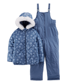 Kid 2-Piece Snowflake Print Snowsuit
, image 1 of 5 slides