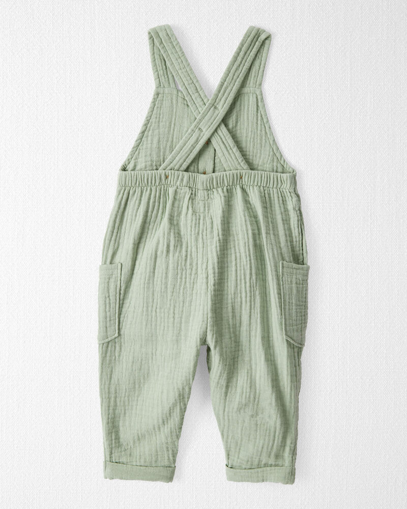 Baby Organic Cotton Gauze Overalls, image 2 of 6 slides