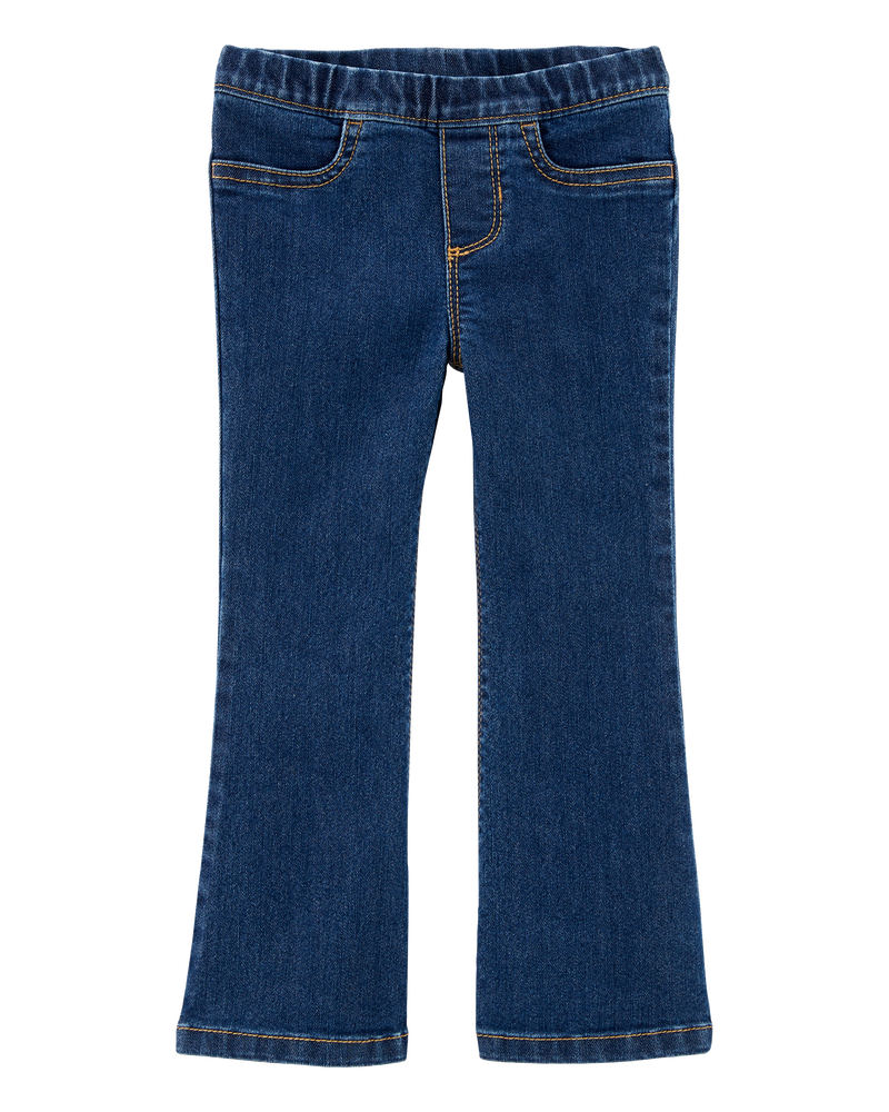 Baby Flare Pull-On Denim Jeans, image 1 of 4 slides