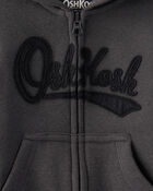 Baby Boy OshKosh Fleece Logo Zip Jacket - Black, image 3 of 4 slides