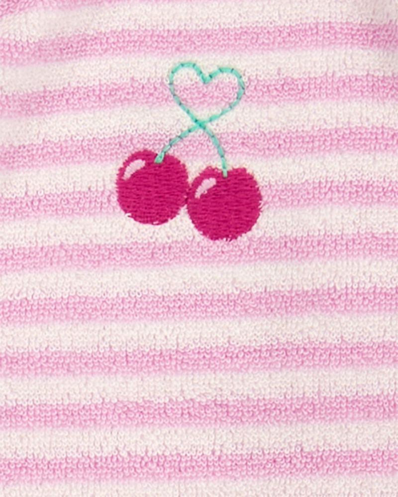 Baby Cherry Snap-Up Terry Sleep & Play Pajamas, image 2 of 3 slides