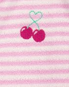 Baby Cherry Snap-Up Terry Sleep & Play Pajamas, image 2 of 3 slides