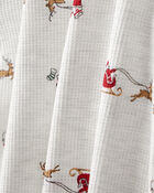 Baby 2-Piece Sleigh Print PurelySoft Tee & Pant Set - Grey, image 2 of 5 slides