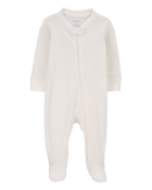 Baby 3-Pack 2-Way Zip Thermal Textured Sleep & Play Pajamas, image 4 of 7 slides