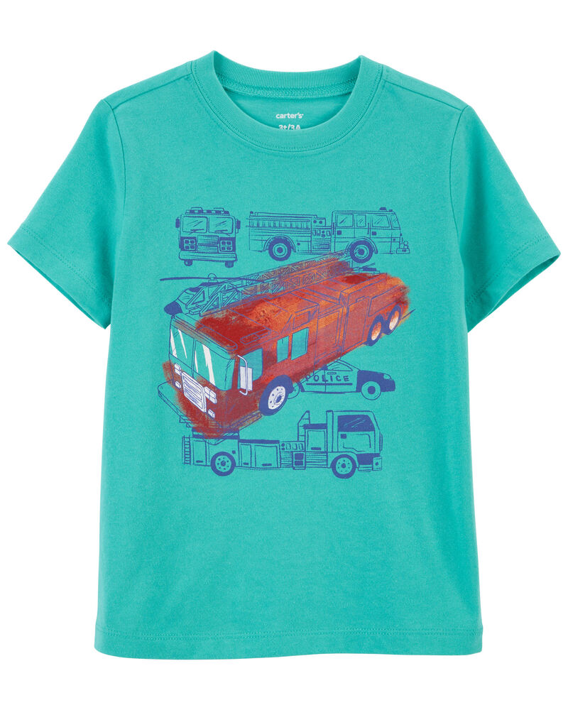 Toddler Firetruck Police Graphic Tee, image 1 of 2 slides
