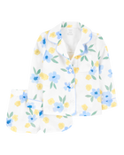 Toddler Floral Loose Fit 2-Piece Pajamas, image 1 of 3 slides