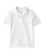 Kid White Piqué Polo Shirt, image 1 of 3 slides