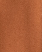 Toddler Boy Solid Fleece Cotton Jogger - Brown, image 3 of 4 slides