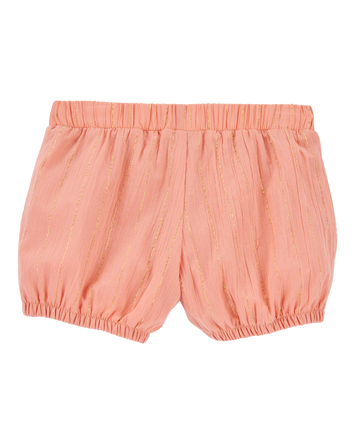 Baby Boho Chic Pull-On Woven Shorts - Orange, 